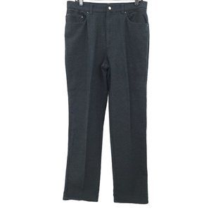 Lauren Jeans Co Ralph Lauren Winter Pants Women Size 14 Black Charcoal High Rise